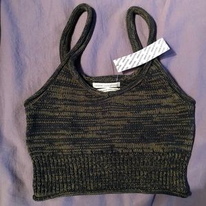 Kure Cropped Tank Top - Olive